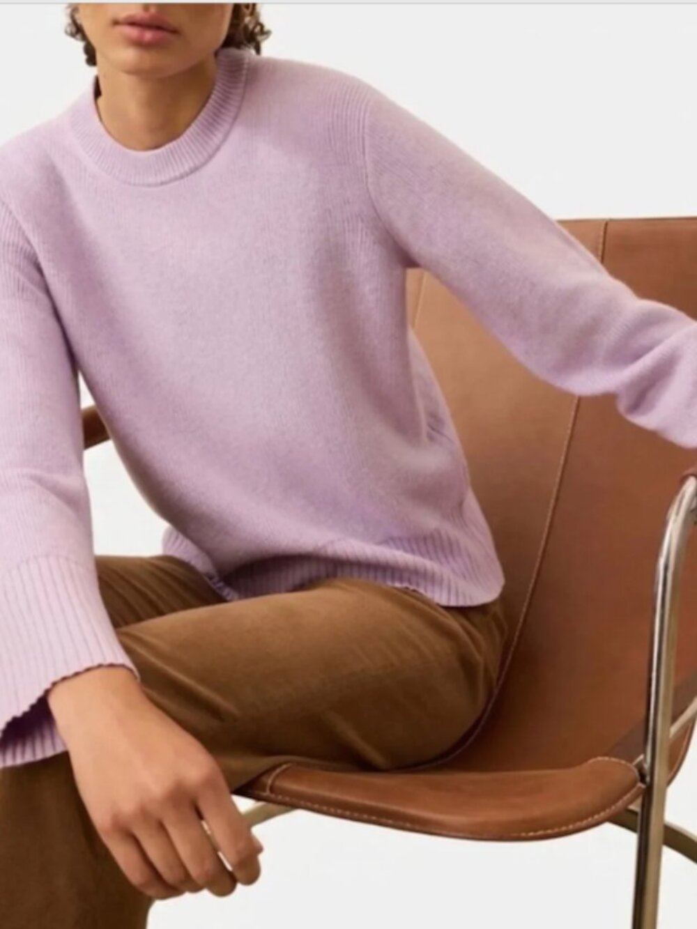 Faherty Jackson Crew Neck sweater Lilac Size Small